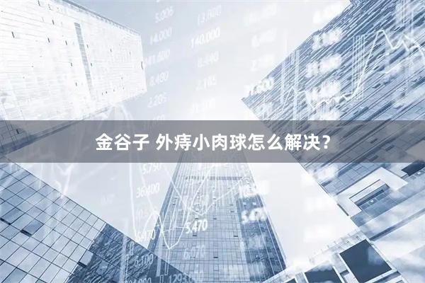 金谷子 外痔小肉球怎么解决？