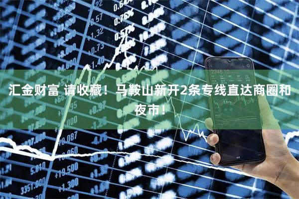 汇金财富 请收藏！马鞍山新开2条专线直达商圈和夜市！